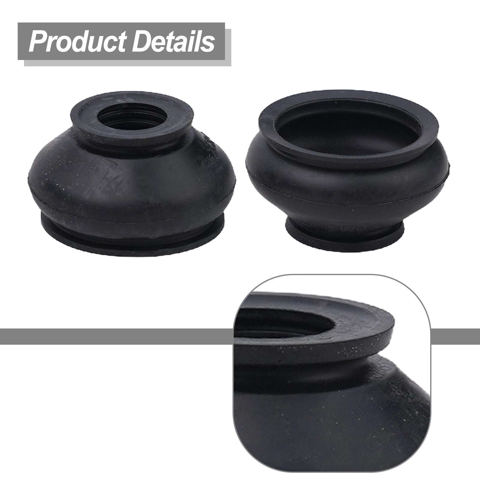 2Pcs Rubber Dust Cover and Ball Joint Boots for Track Rod End