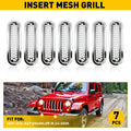 Set of 7 Chrome Front Cover Inserts for Jeep Wrangler JK (2007–2018)