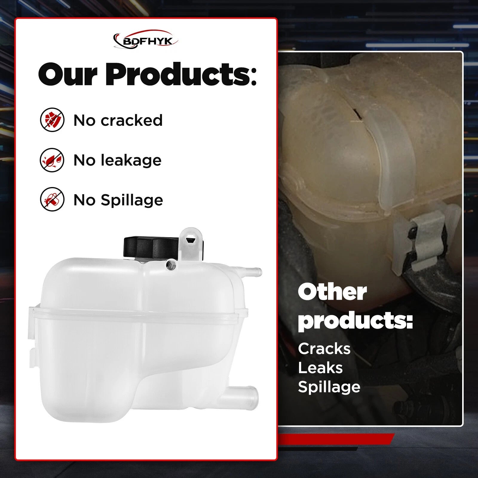 Coolant Reservoir Overflow Tank with Cap for Buick LaCrosse (2010)