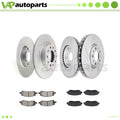 Set of 4 Ceramic Brake Pads and Drilled Rotors for Dodge Dart (2013–2016)
