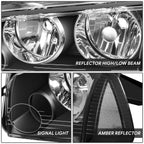 Pair of Black Housing Headlights for Dodge Charger (2006–2010)