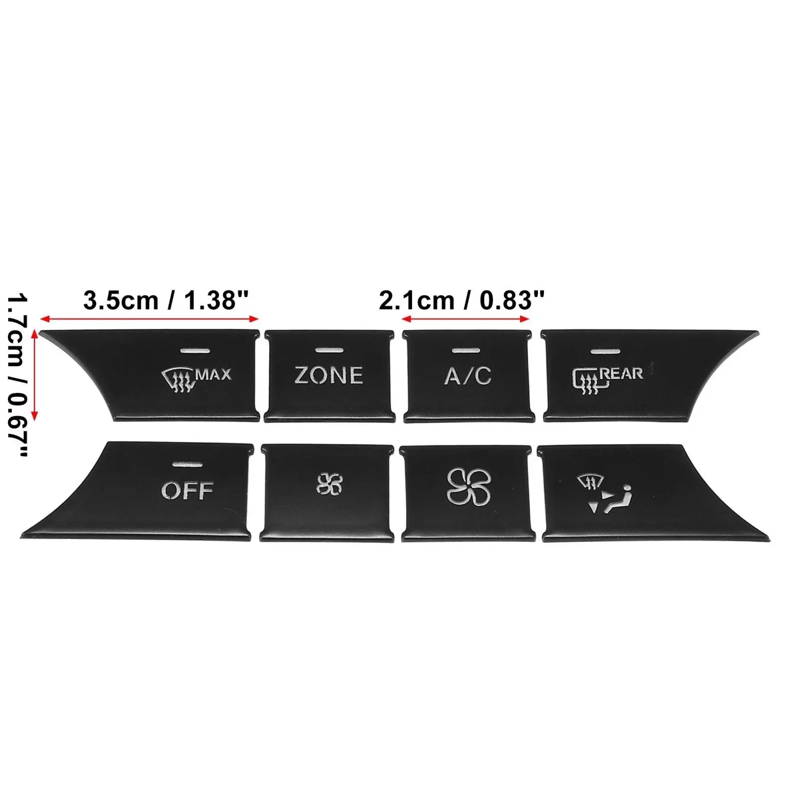 Front Center Console Air Conditioning Button Stickers Set for Mercedes-Benz