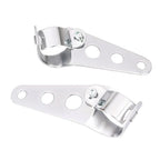 Fork Mount Headlight Brackets for Cafe Racer Bobber Chopper Silver