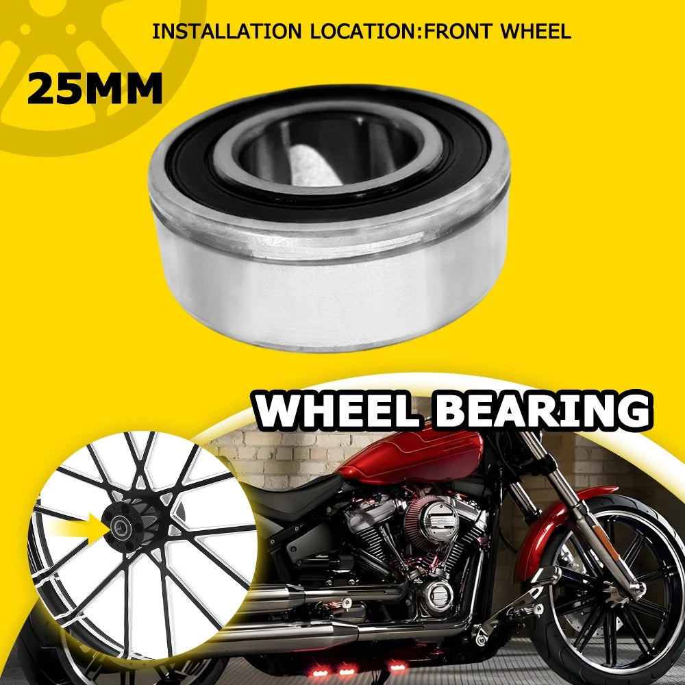 25mm ID Front Wheel Bearing Replacement Kit for Harley 21" Wheels (ABS)