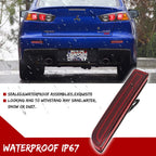 LED Brake Stop Lights Red Lens Bumper Reflector for Mitsubishi Lancer EVO X