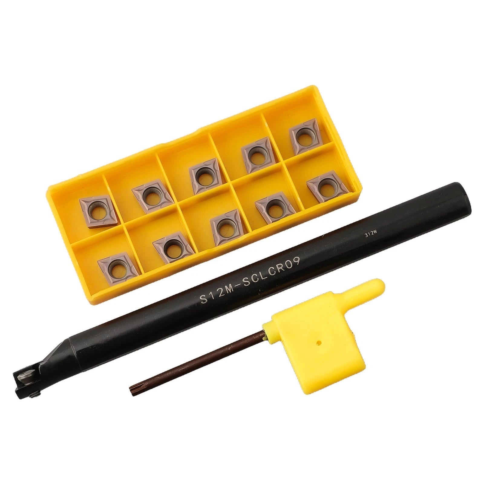 10 Pcs SCLCR Boring Bar with CCMT09T304 Blade 95° Carbon Steel