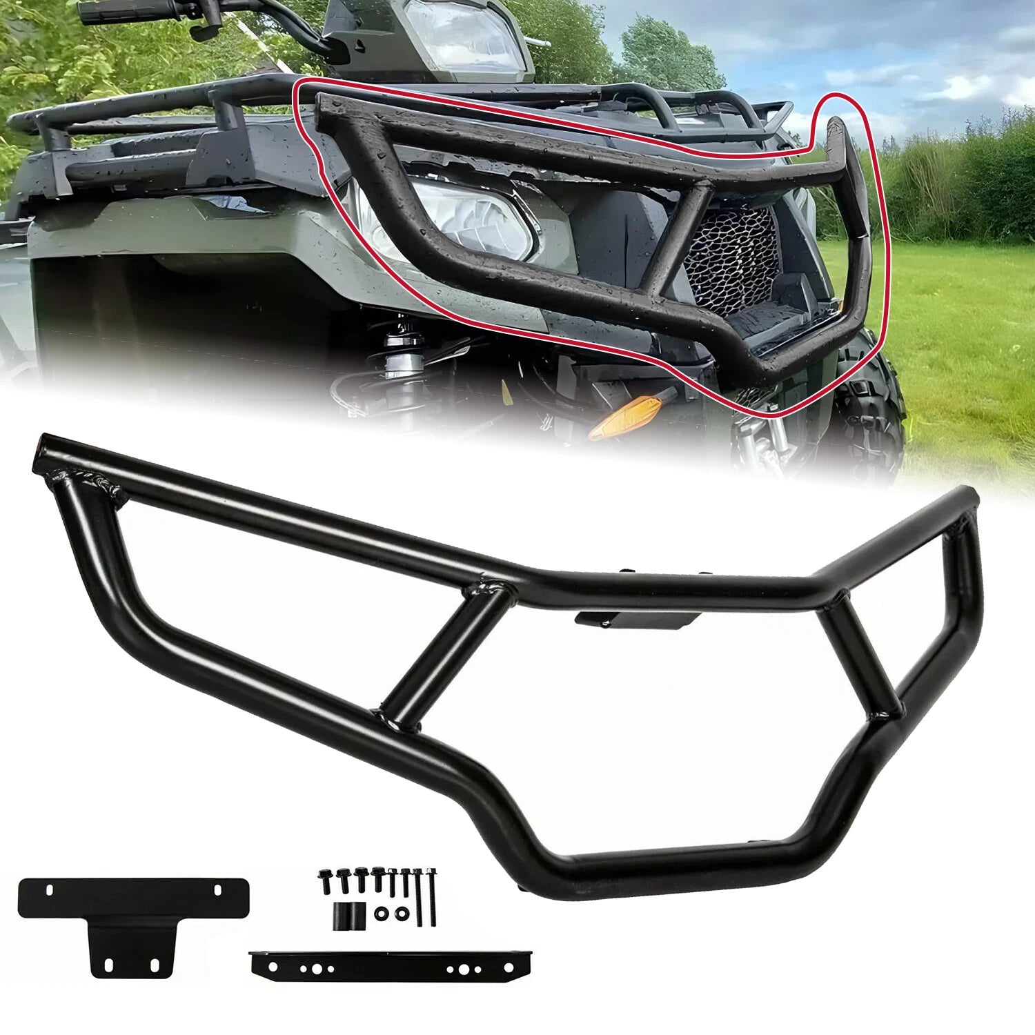 Front Brush Guard Bumper for Polaris Sportsman 570 Touring ETX ATV (2016–2020)