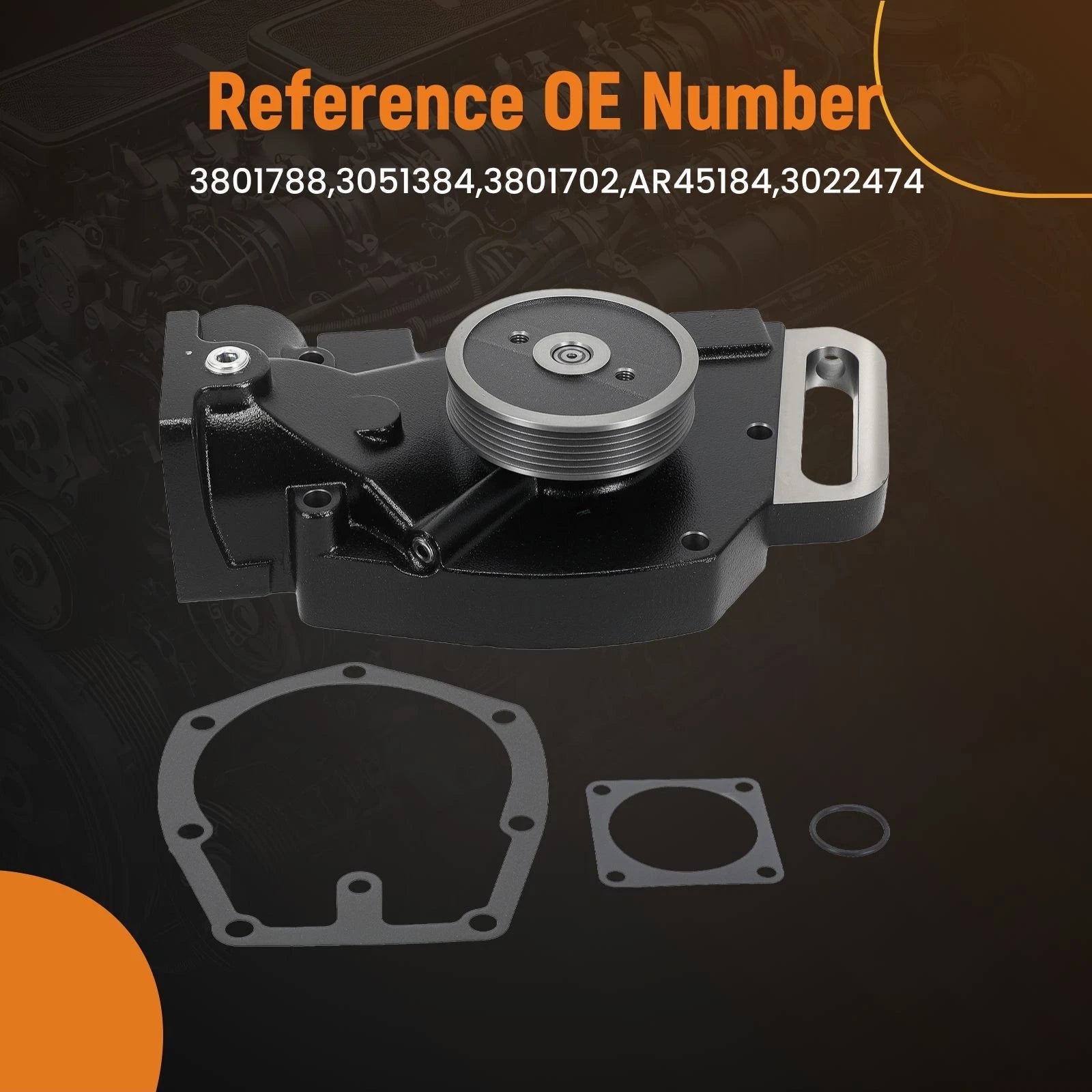 Water Pump & Gaskets for Cummins Big Cam 855 (1970–1990)