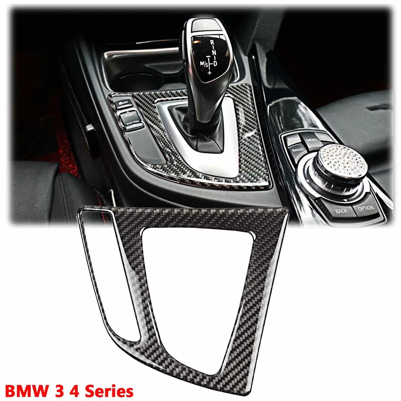 Carbon Fiber Interior Gear Shift Panel Cover Trim for BMW 3 Series (F30)