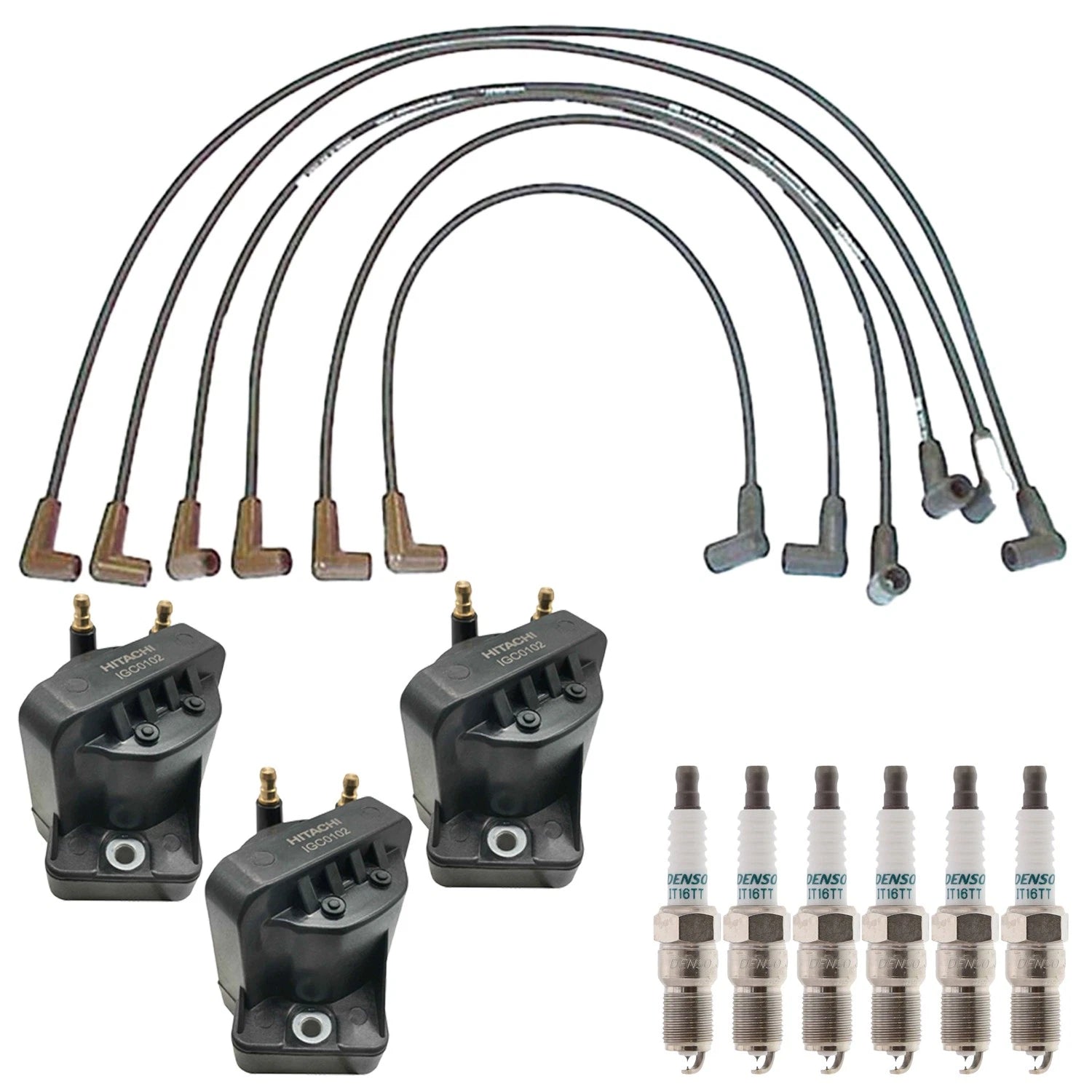 Set of 3 Ignition Coils & 6 Iridium TT Spark Plugs for Camaro