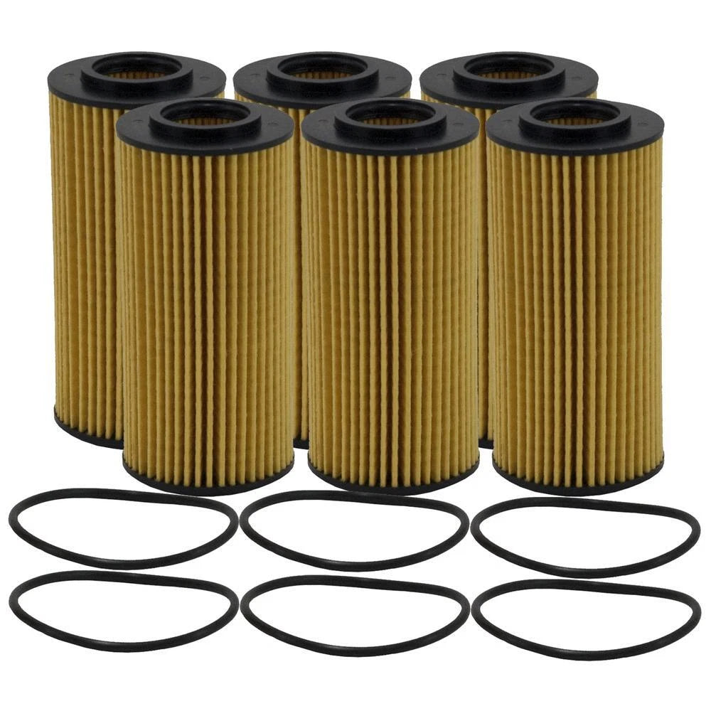 Set of 6 Wix WL10024 Engine Oil Filter Kit for (Metal Free)