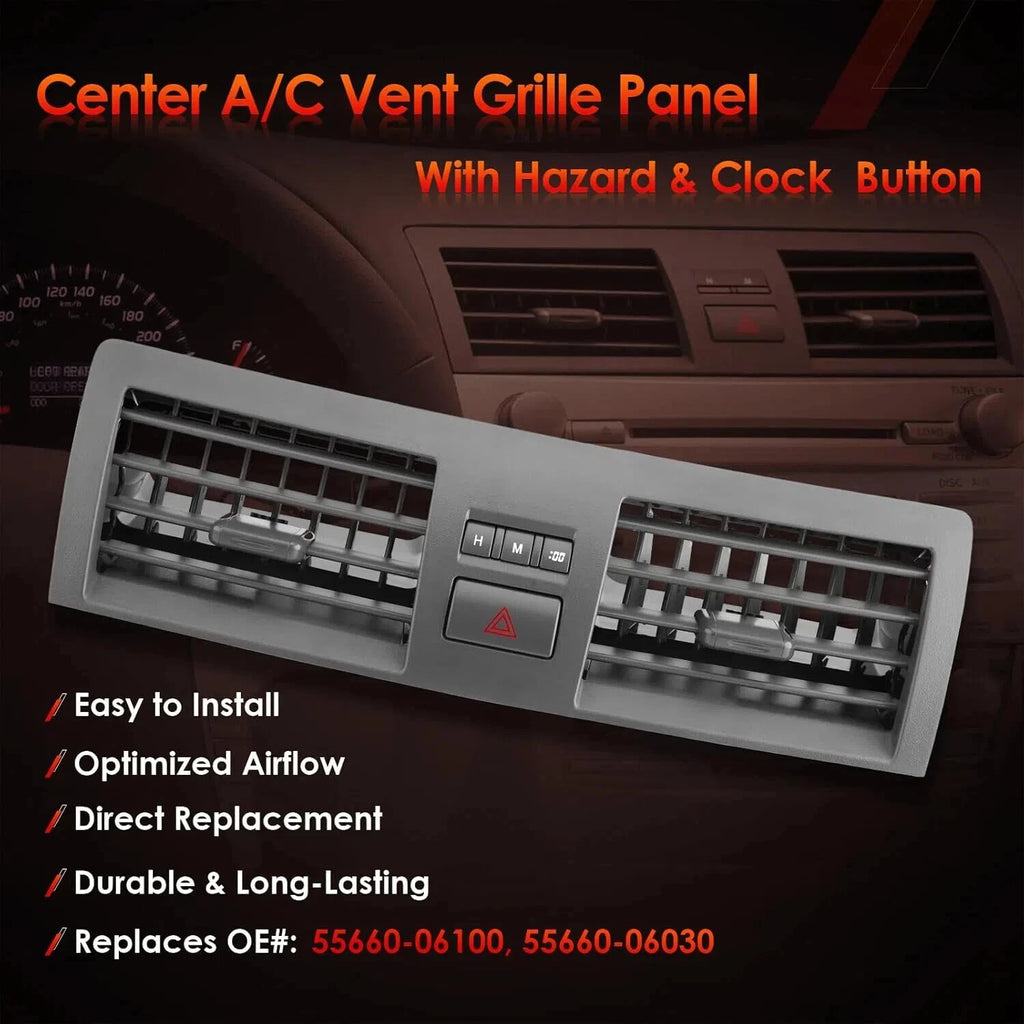 Console Dash Center Air Vents Trim Insert for Toyota Aurion Camry (2007–2011)