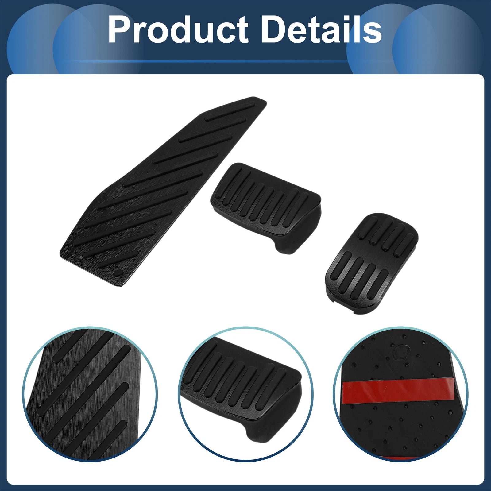 3 Pcs Accelerator Pedal Covers for Toyota Corolla Cross (2021–2023) Black