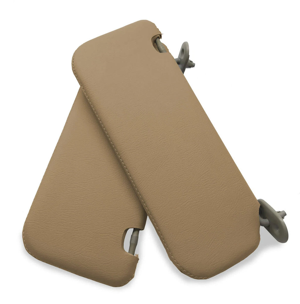 Sunvisors Cover Set for Toyota Corolla (2002–2008) Beige Tan PVC Leather