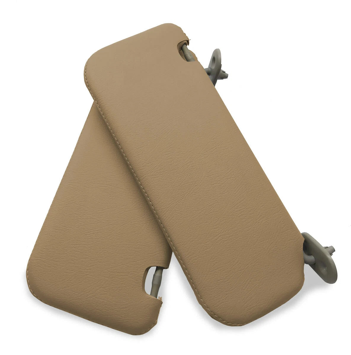 Sunvisors Cover Set for Toyota Corolla (2002–2008) Beige Tan PVC Leather