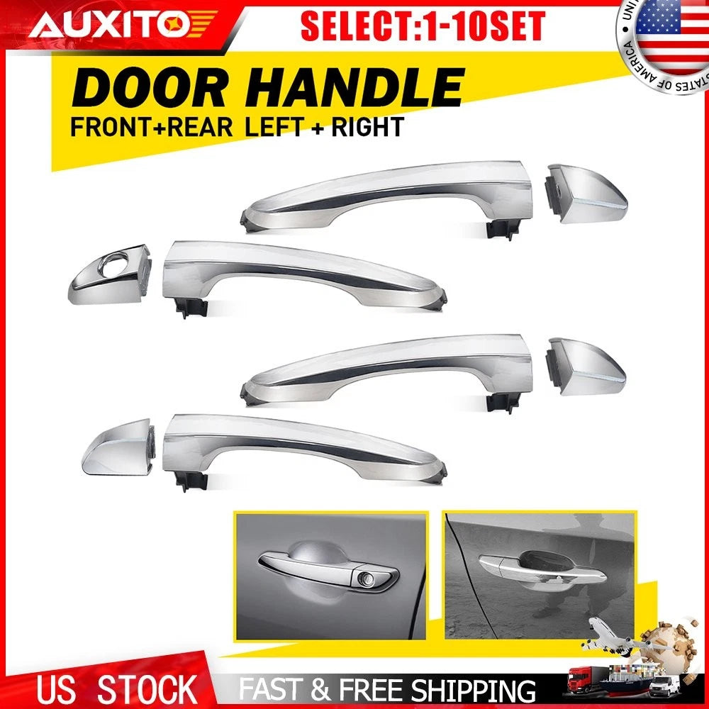 Set of 4 Chrome Exterior Door Handles for Hyundai Tucson (2016–2021)