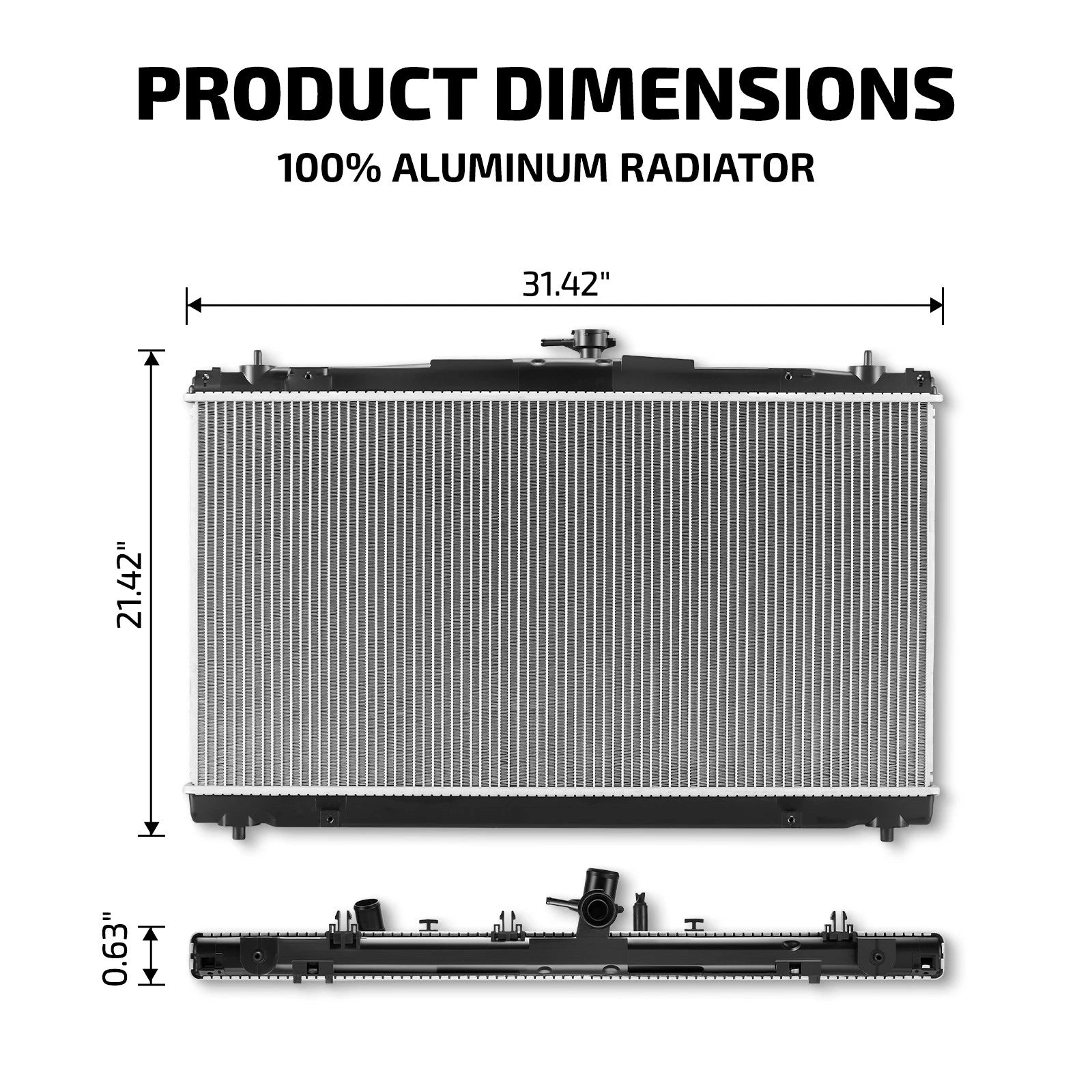 Radiator for Toyota Avalon (2013–2018) & Lexus ES300h, ES350 (2013–2018)