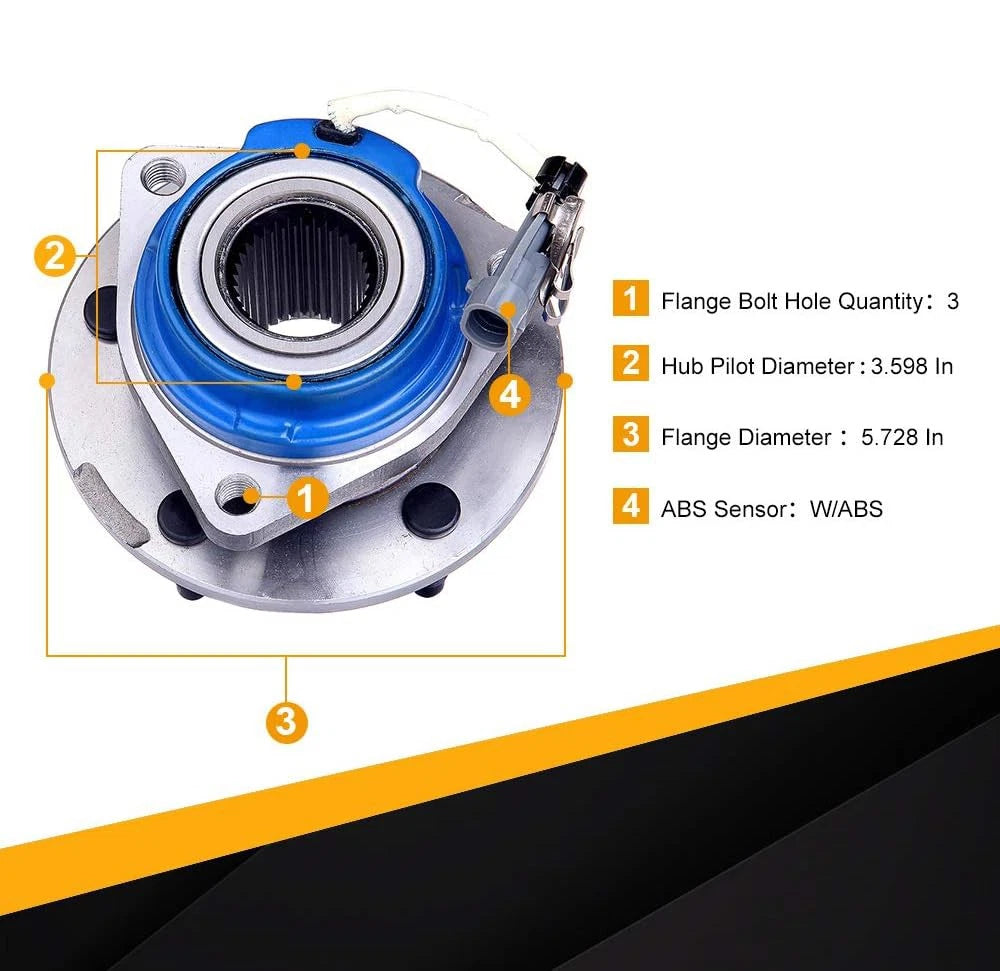 2X Front Wheel Hub Bearings for Buick LaCrosse Century Regal Lesabre (FWD)