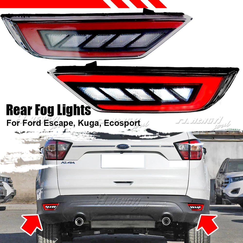 Set of 2 Rear Bumper Fog Light Reversing Lights for Ford Escape Kuga (2013–2019)
