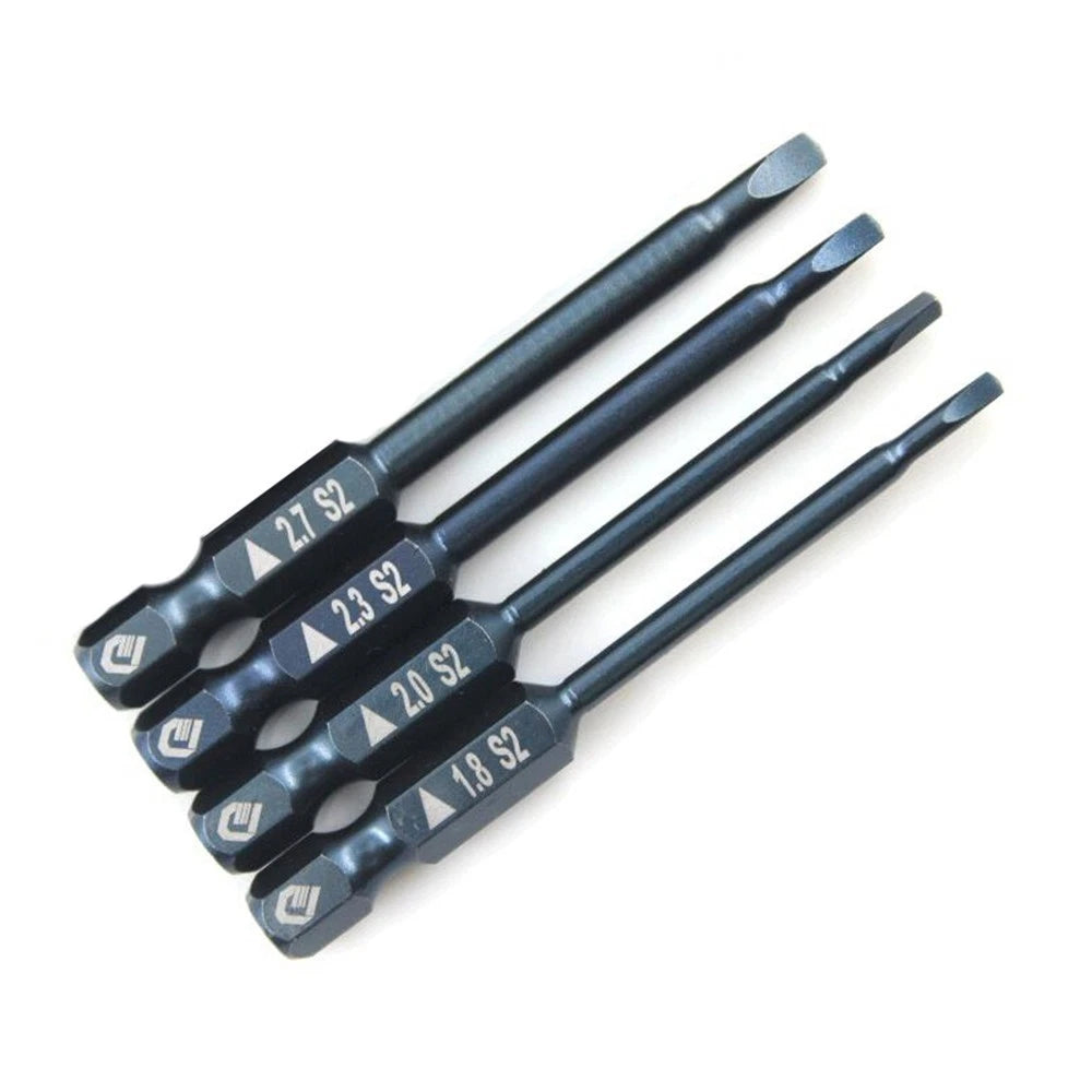 Set of 4 Triangle Electric Magnetic Screwdriver Bits 65mm 1/4 Hex Shank