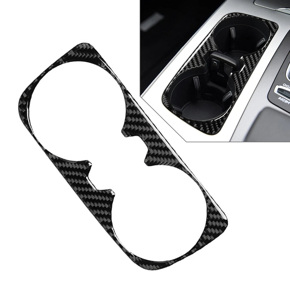 1x Interior Water Cup Holder Panel Trim for Audi Q7 SQ7 (2016–2019) Carbon Black