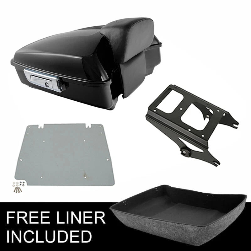 Chopped Trunk Backrest Pad Mount Plate for Harley Touring Road King (2009–2013)
