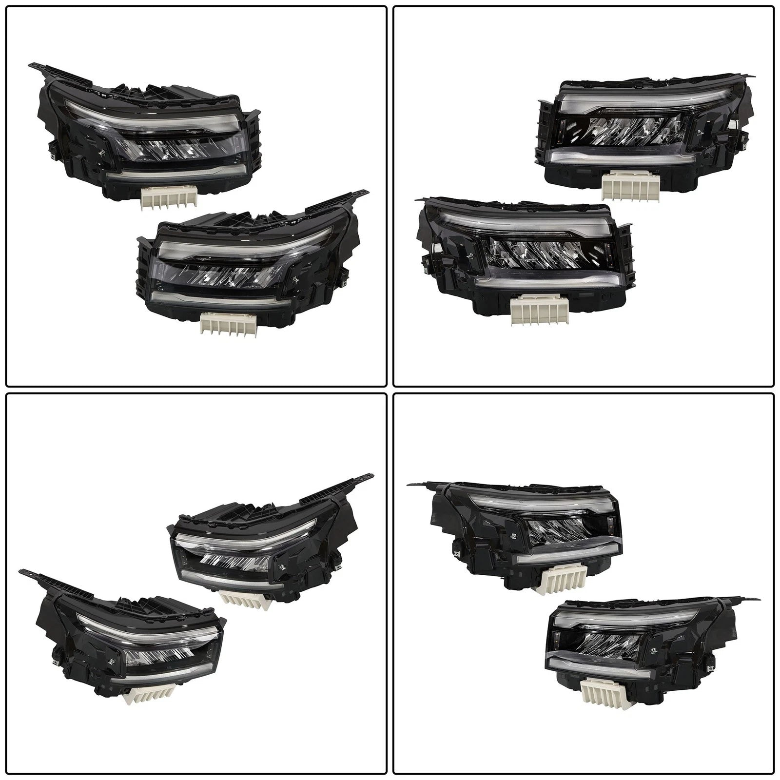 LED Headlight Assembly for Nissan Frontier (2022–2024) Left + Right Black