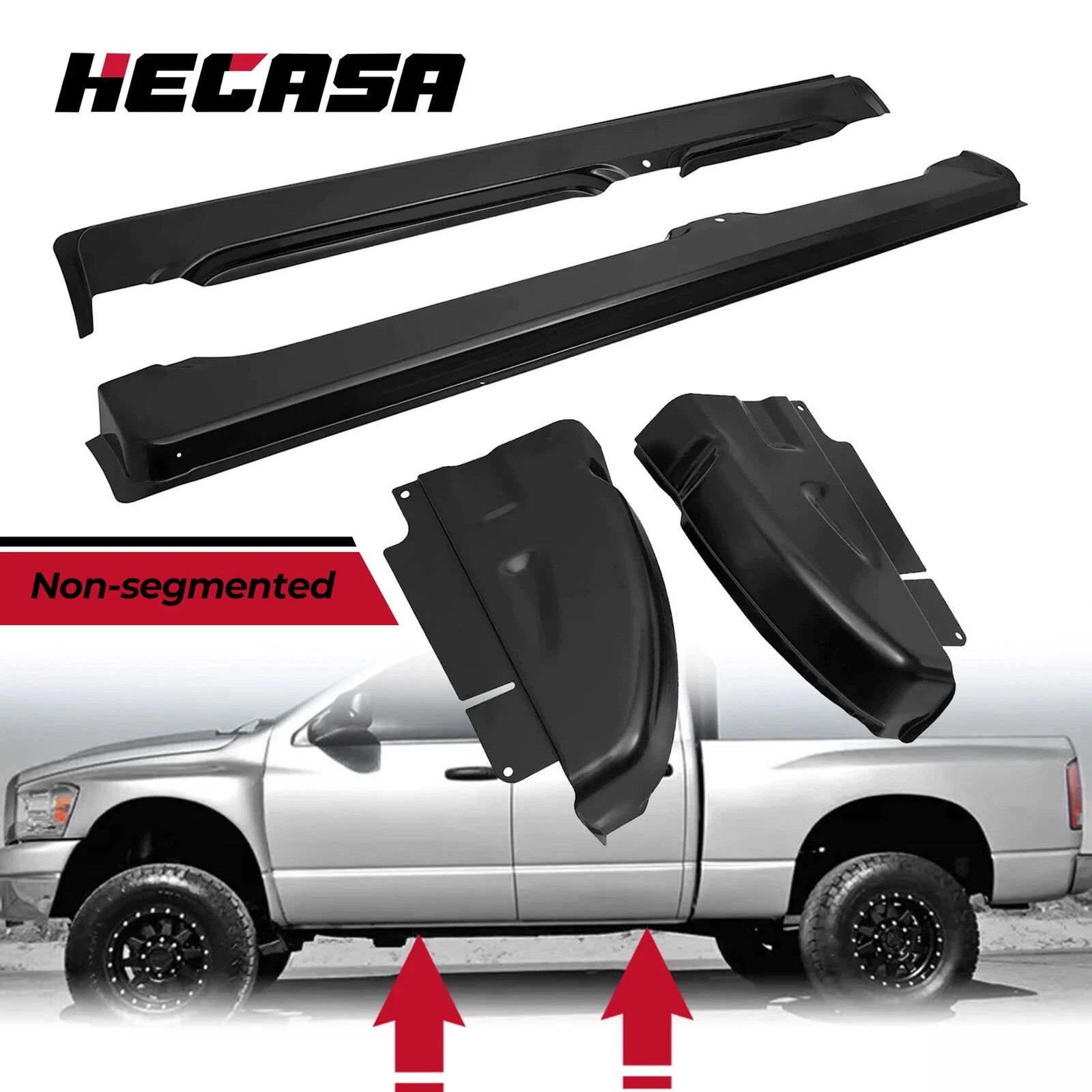 Pair Rocker Panels & Cab Corners for Dodge Ram 1500 2500 3500 (2002–2008)