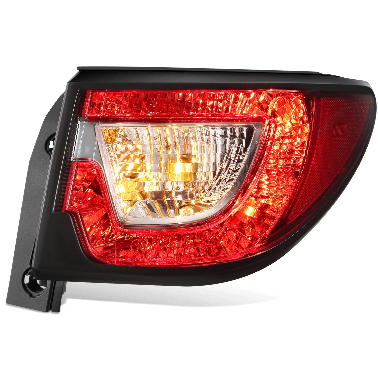 Right Side Tail Light for Chevy Traverse (2013–2017) OE Style Chrome Housing Red Lens