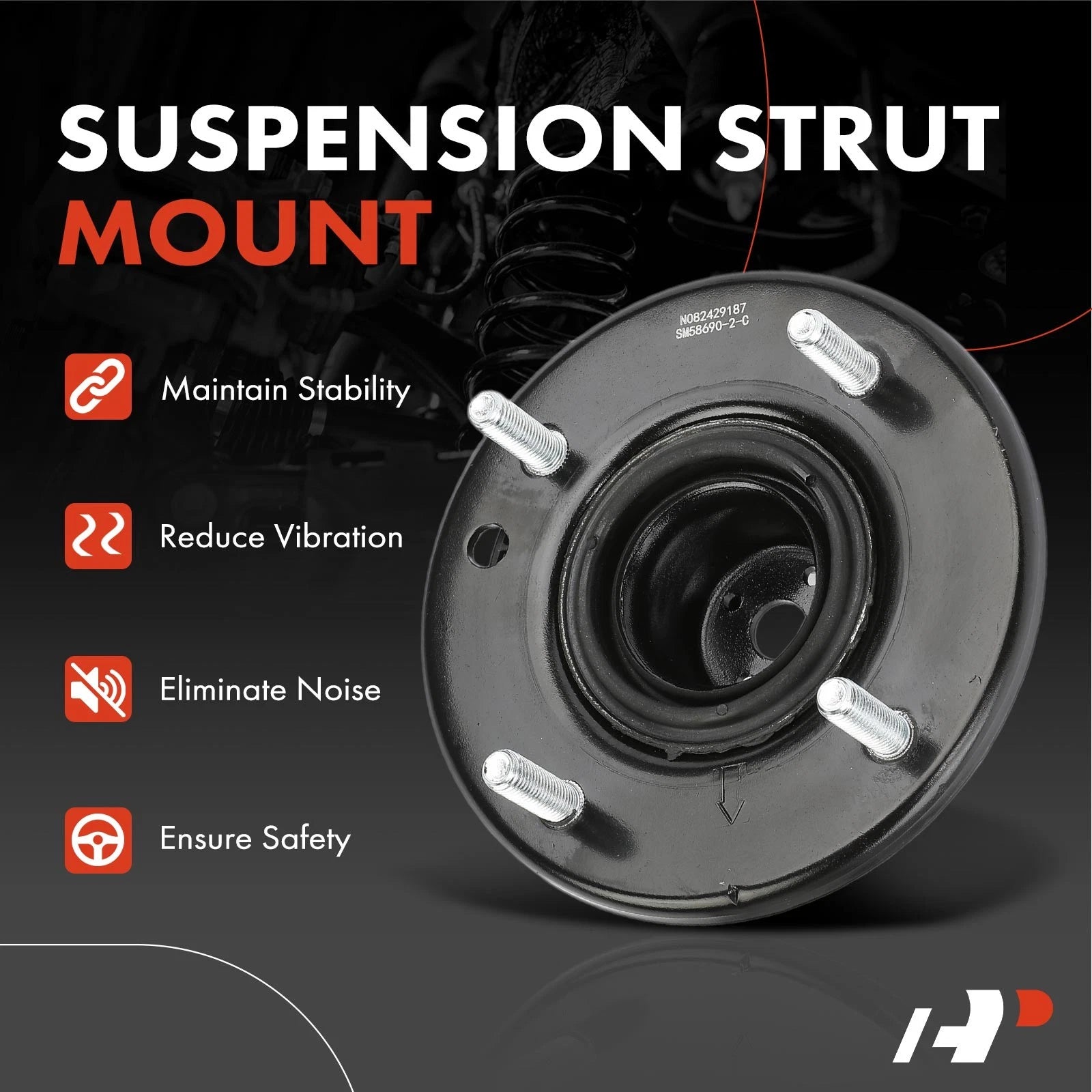 2Pcs Suspension Strut Mount for Ford Explorer, Flex, Lincoln MKS (2009-2019)