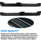 Rocker Panels for Chevy Silverado GMC Sierra Crew Cab (1999–2007) Pair Black
