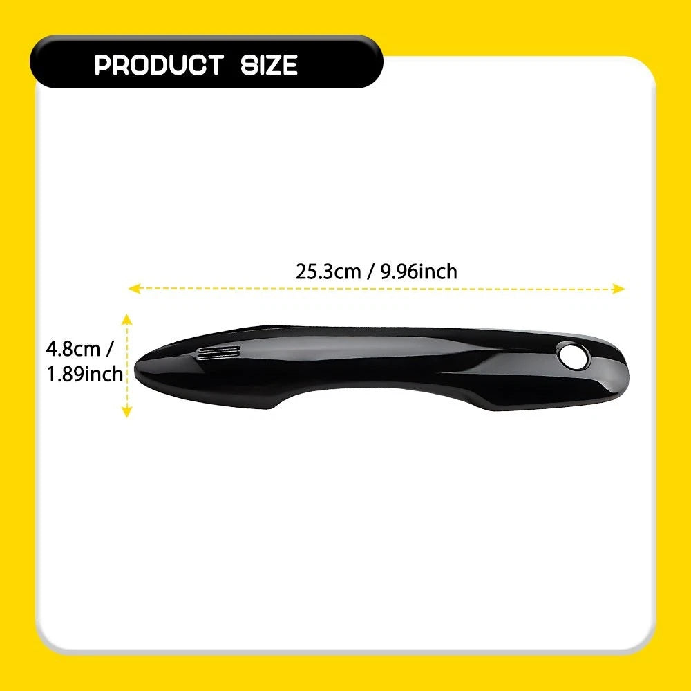 Set of 4 Gloss Black Exterior Door Handle Covers for Toyota Corolla (2020–2025)