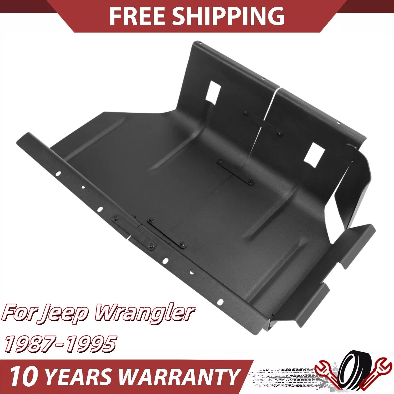 Gas Tank Skid Plate for Jeep Wrangler YJ (1987–1995) 15/20 Gallon