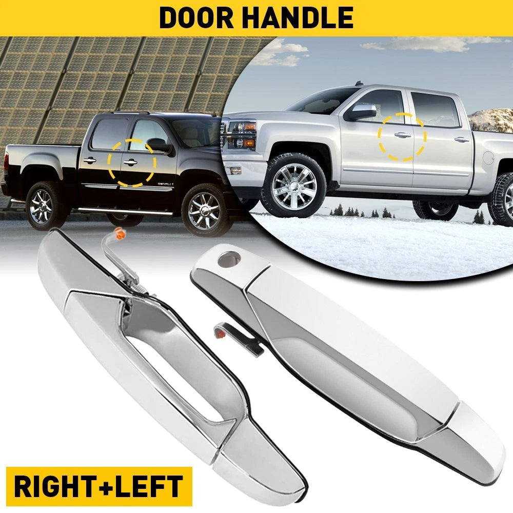 2X Chrome Exterior Door Handles for Chevy Silverado