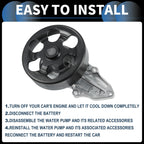 Water Pump for Honda CR-V 2002-2006 with Rubber Ring Kit