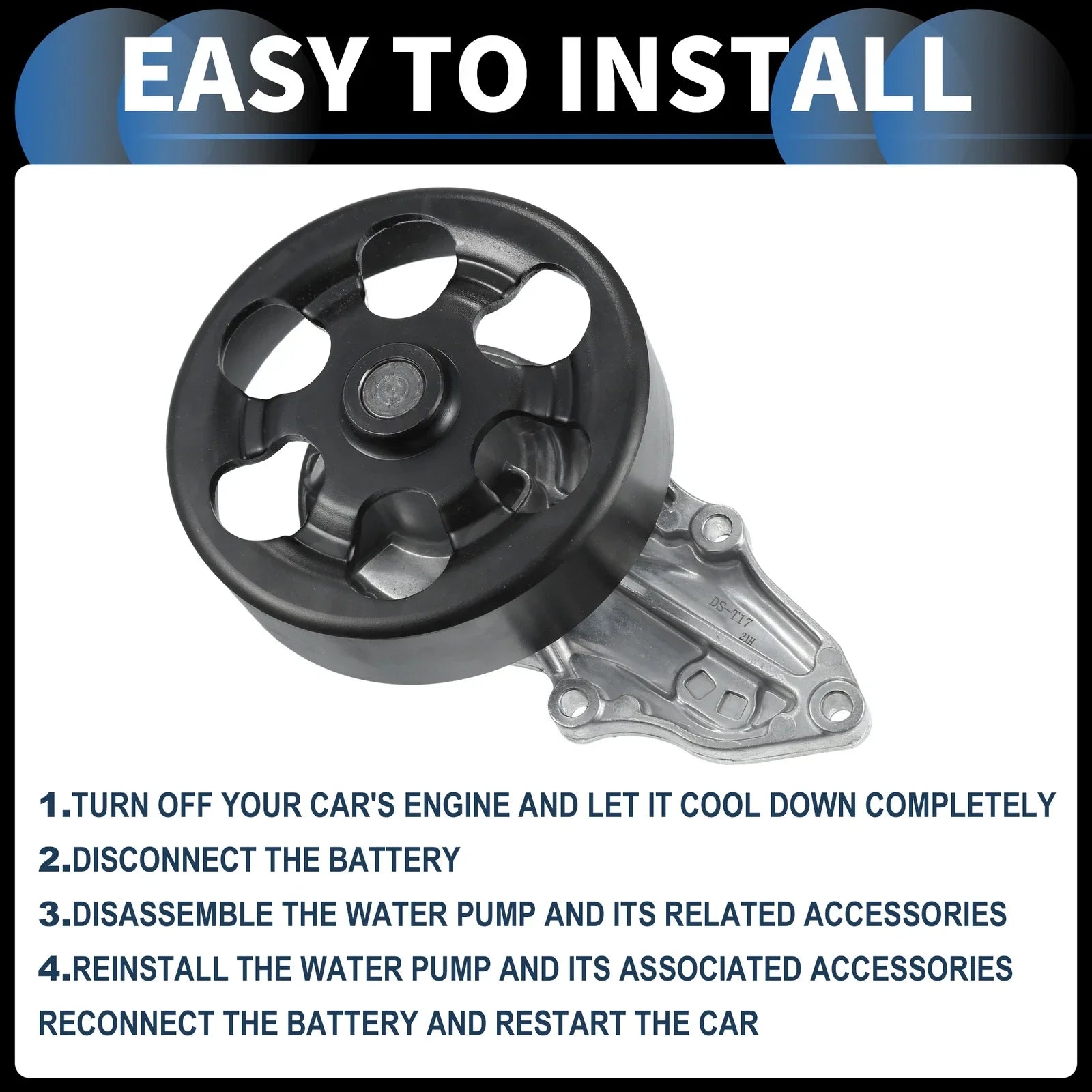 Water Pump for Honda CR-V 2002-2006 with Rubber Ring Kit