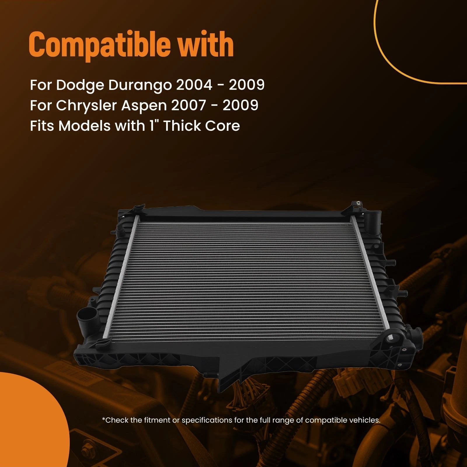 Radiator for Dodge Durango, Chrysler Aspen (2004–2009) 52029044AD