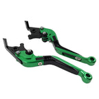 CNC Green Extendable Brake Clutch Levers for Suzuki DL1000, GSX1400 (2002-2023)