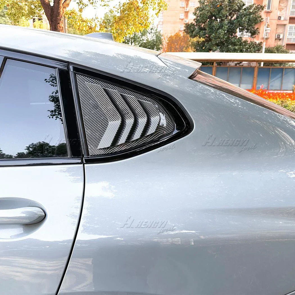 Carbon Style Rear Window Louver Vent Cover for BMW X4 (2018–2024)
