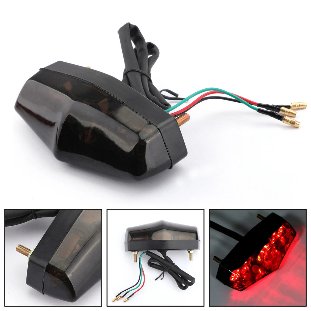 LED Smoke Rear Tail Light Lamp for Universal Motorcycle (12V)