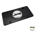 American Flag License Plate Cover with Jeep Script for Jeep Wrangler (2018–2024)