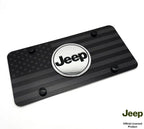 American Flag License Plate Cover with Jeep Script for Jeep Wrangler (2018–2024)