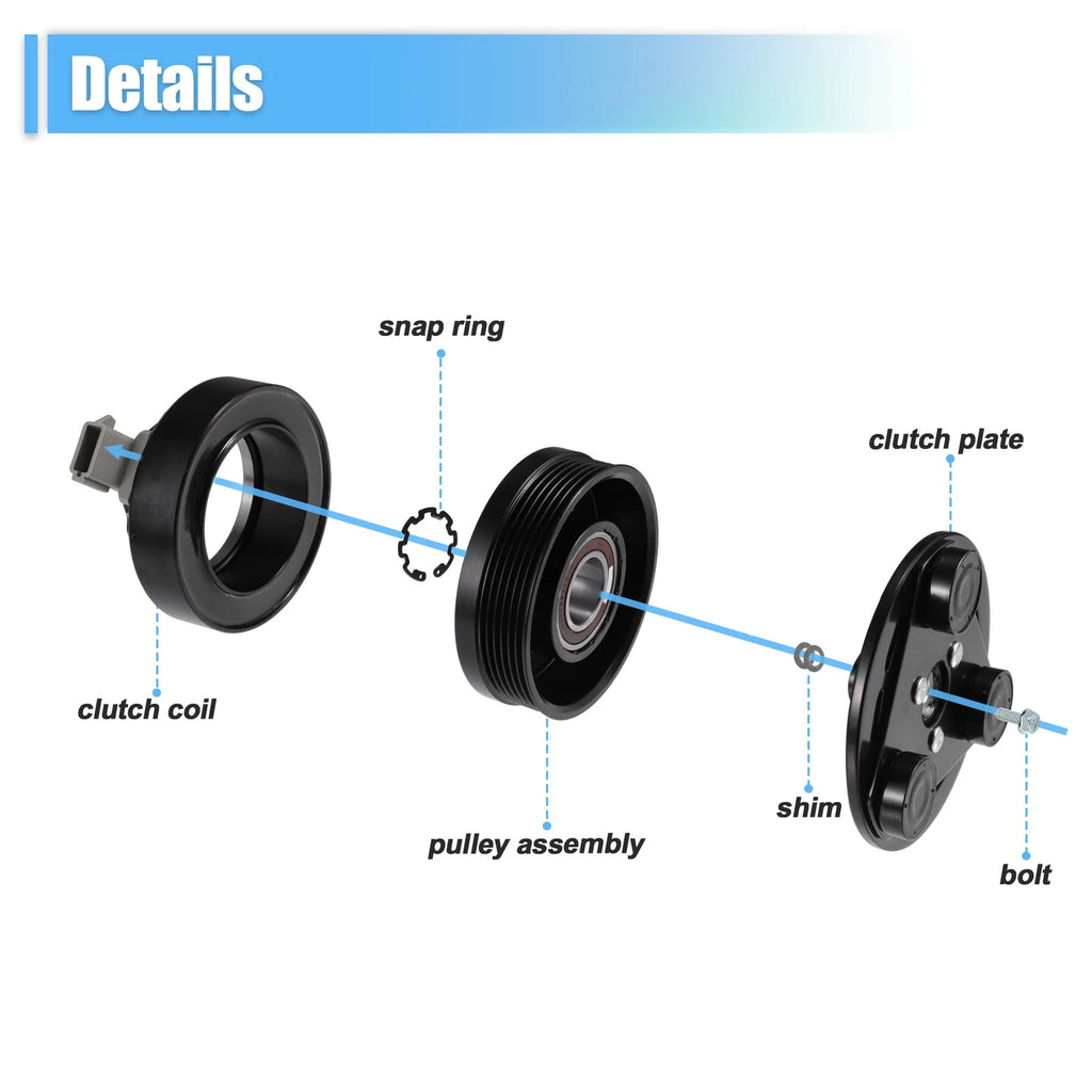 AC Compressor Clutch Kit for Ford F-150 (2004–2006) 8 Cyl 4.6L/5.4L