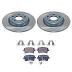 DuraGo Rear Rotor & Low-Met Disc Brake Pad Kit for Audi A4 A5 Q5 (2009–2016)