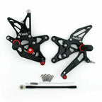 Rearsets Footpegs Pedals for Kawasaki ZX-6R Ninja (2009–2020) Blk T9