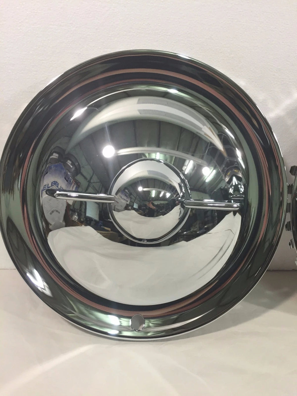 Hubcaps Single Bar Chrome Bullet Flipper for Hot Rod Rat Rod (15–Inch) (Set of 4)