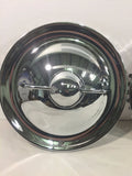 Hubcaps Single Bar Chrome Bullet Flipper for Hot Rod Rat Rod (15–Inch) (Set of 4)
