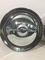 Hubcaps Single Bar Chrome Bullet Flipper for Hot Rod Rat Rod (15–Inch) (Set of 4)
