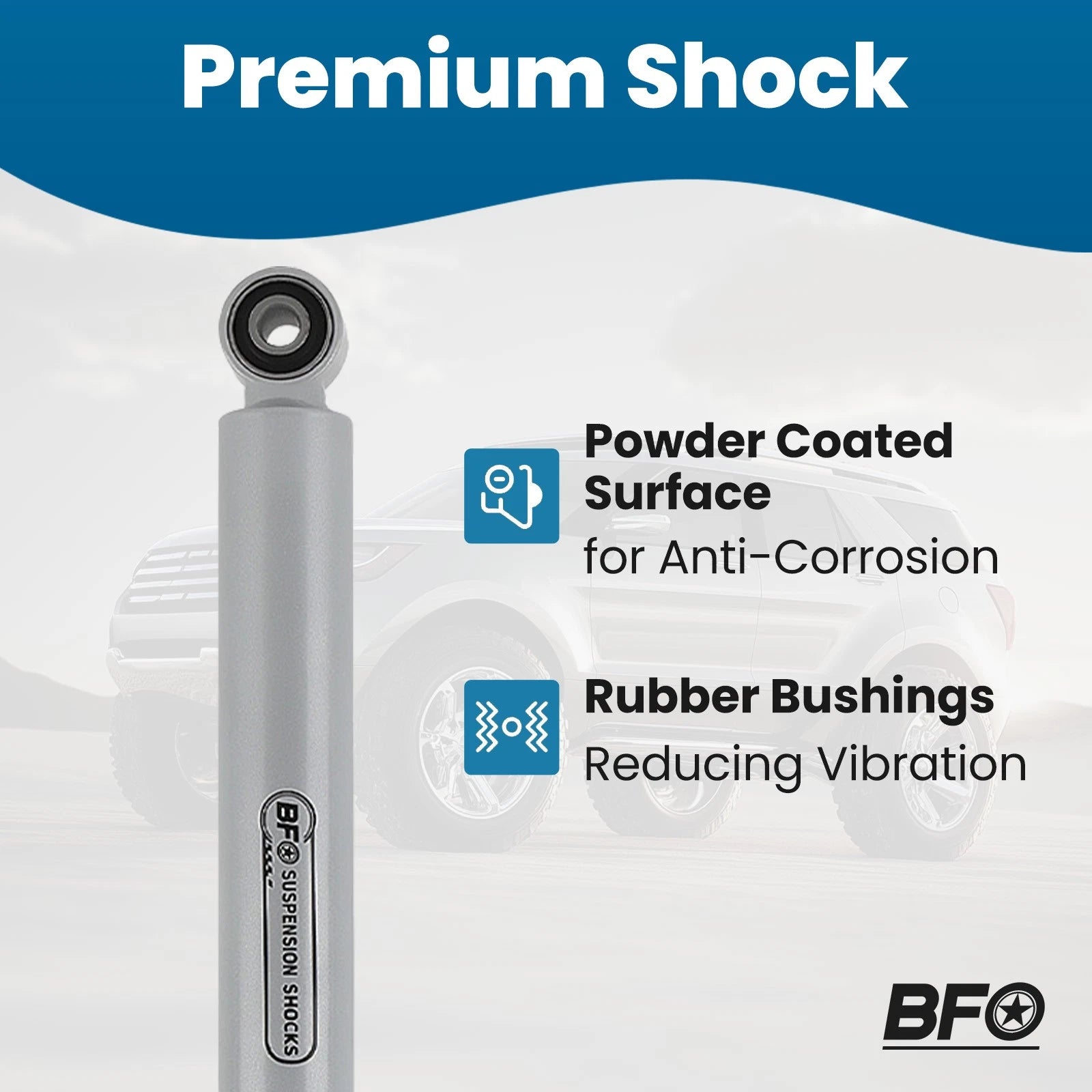 Shock Absorbers for Dodge Ram 2500 (2003–2013) Front 3"-4.5" Rear 0-3"