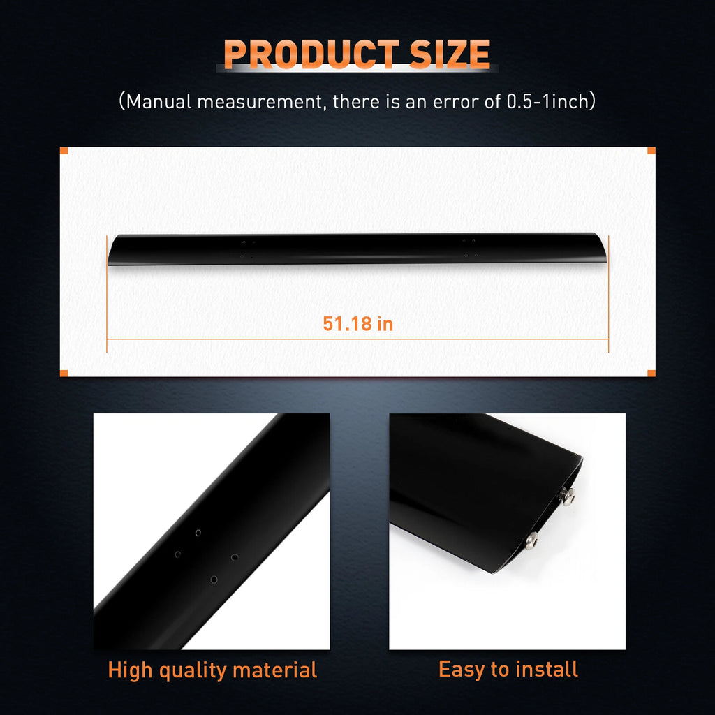 53" Adjustable Aluminum GT Wing Spoiler - Black GT-Style
